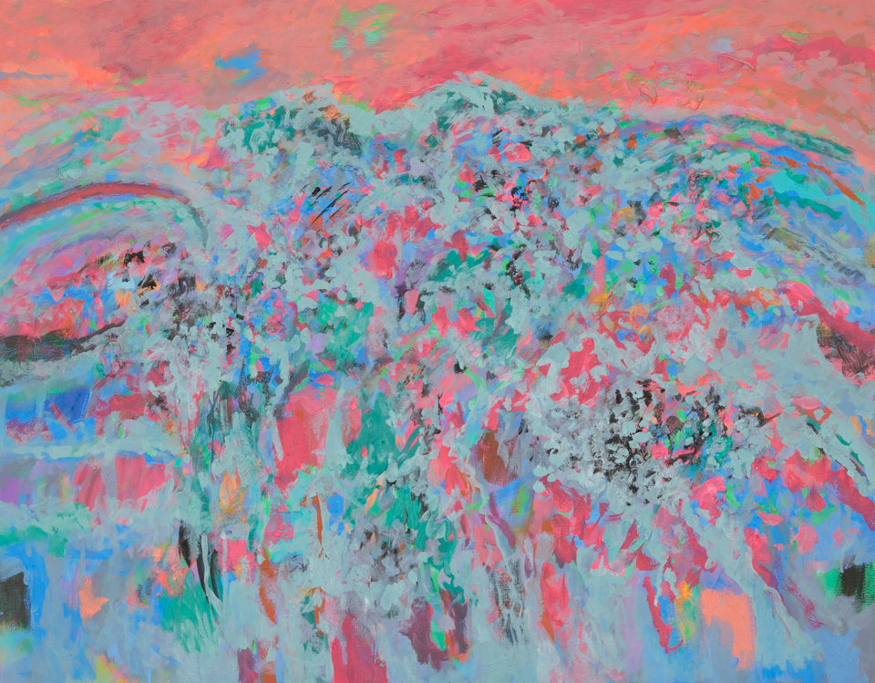 Peggy Hitchcock's Garden #4 is an original oil on canvas painting measuring 22 � 28 inches, completed in 2005 by American Expressionist Landscape painter Bud Holman.