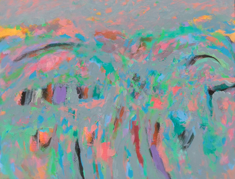 Nogales #216 is an original oil on canvas painting measuring 14 � 18 inches, completed in 2012 by American Expressionist Landscape painter Bud Holman.