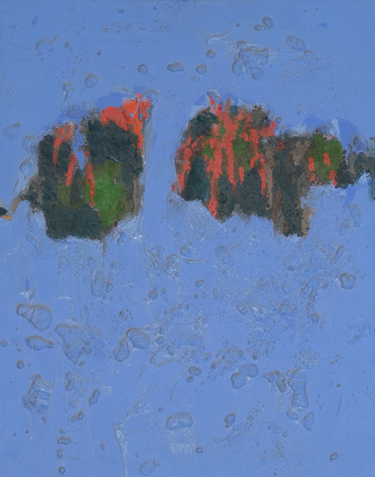 Greek Landscape is an original oil on canvas painting measuring 18 � 14 inches, completed in 1962 by American Expressionist Landscape painter Bud Holman.