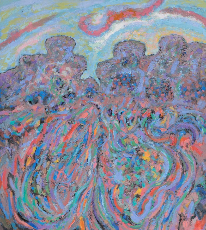 Tucson #27 is an original oil on canvas painting measuring 27 � 24 inches, completed in 2003 by American Expressionist Landscape painter Bud Holman.