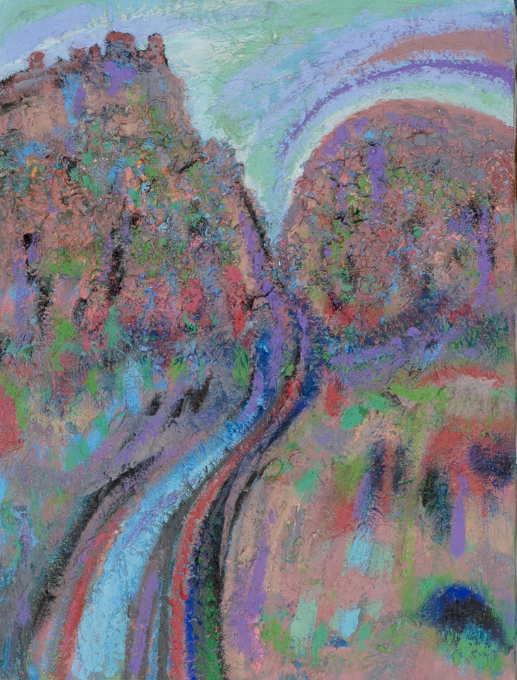 Rincon Mountains 2 is an original oil on canvas painting measuring 16 � 12 inches, completed in 2006 by American Expressionist Landscape painter Bud Holman.
