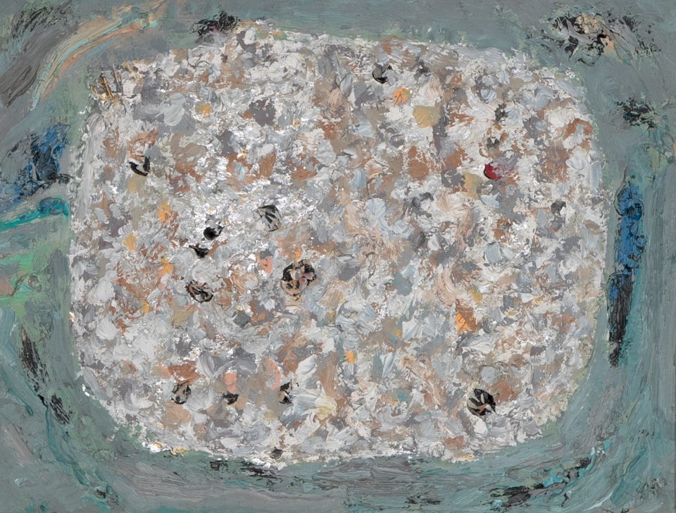 Stone #5 is an original oil on panel painting measuring 11 � 14 inches, completed in 1978 by American Expressionist Landscape painter Bud Holman.