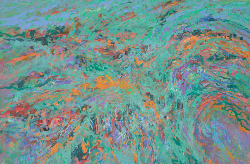 Cochise Co. #5 is an original oil on canvas painting measuring 24 � 36 inches, completed in 2017 by American Expressionist Landscape painter Bud Holman.