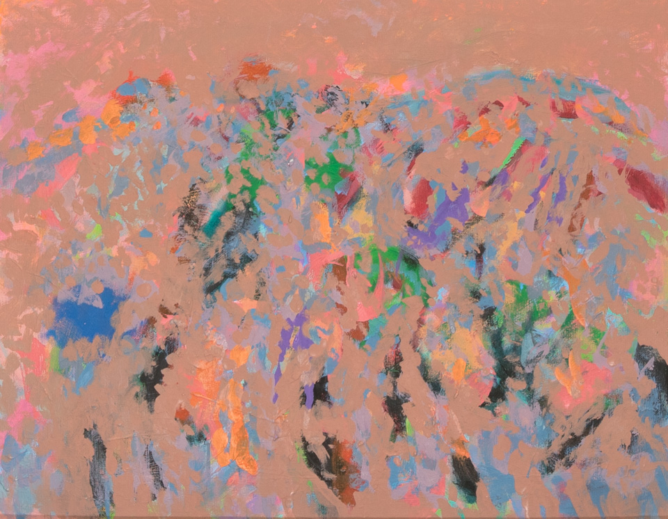 Nogales #69 is an original oil on panel painting measuring 14 � 18 inches, completed in 2007 by American Expressionist Landscape painter Bud Holman.