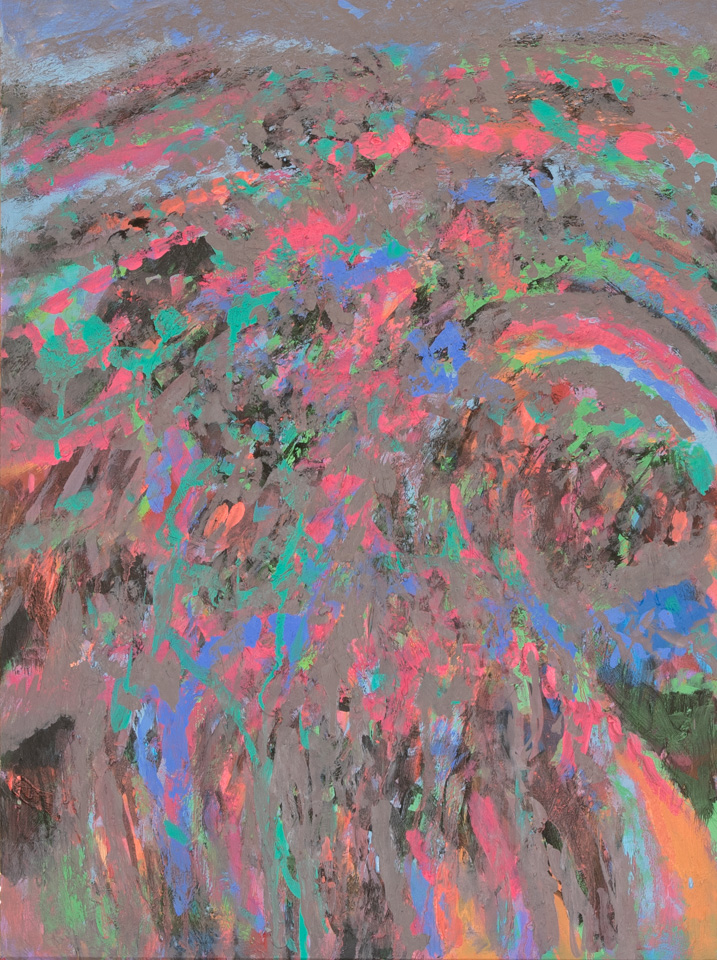 Nogales #120 is an original oil on board painting measuring 25 � 19 inches, completed in 2010 by American Expressionist Landscape painter Bud Holman.
