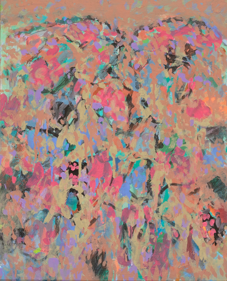 Nogales #148 is an original oil on panel painting measuring 20 � 16 inches, completed in 2012 by American Expressionist Landscape painter Bud Holman.