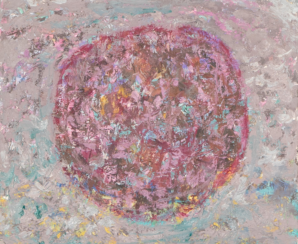 Mud Pie #16 is an original oil on panel painting measuring 10 � 12 inches, completed in 1983 by American Expressionist Landscape painter Bud Holman.