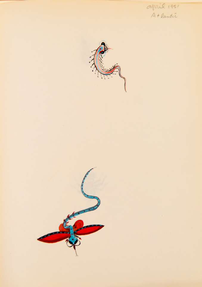 bugs 4 is an original pencil drawing measuring 10 × 8 inches, completed in 1951 by American Expressionist Landscape painter Bud Holman.