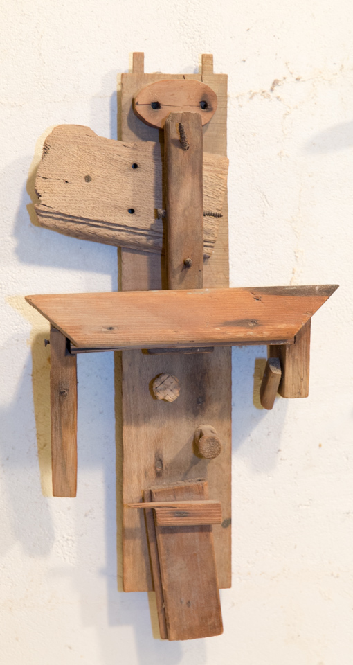Found Driftwood is an original wood sculpture measuring 18 × 10 inches, completed in 1970 by American Expressionist Landscape painter Bud Holman.