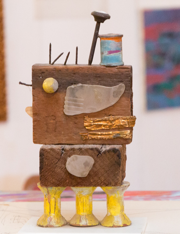 Little Bird is an original wood sculpture measuring 11 × 6 inches, completed in 1970 by American Expressionist Landscape painter Bud Holman.