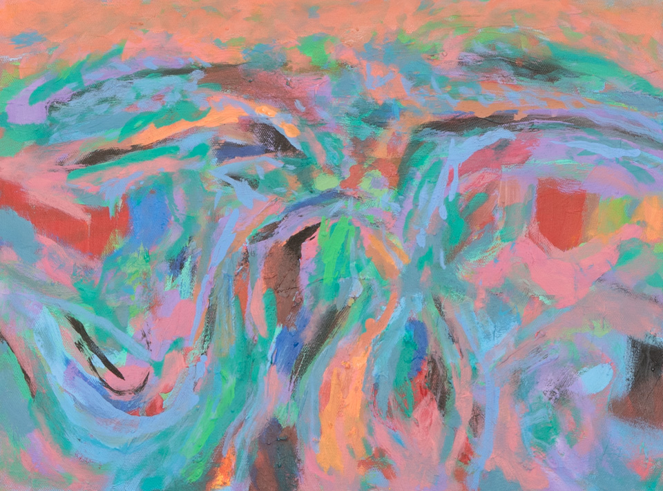 Nogales #188 is an original oil on canvas painting measuring 12 × 16 inches, completed in 2015 by American Expressionist Landscape painter Bud Holman.