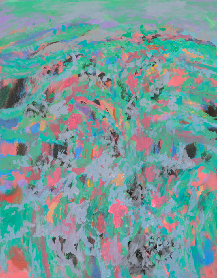 Peggy Hitchcock's Old Sabino Canyon Road #3 is an original oil on canvas painting measuring 28 × 22 inches, completed in 2000 by American Expressionist Landscape painter Bud Holman.