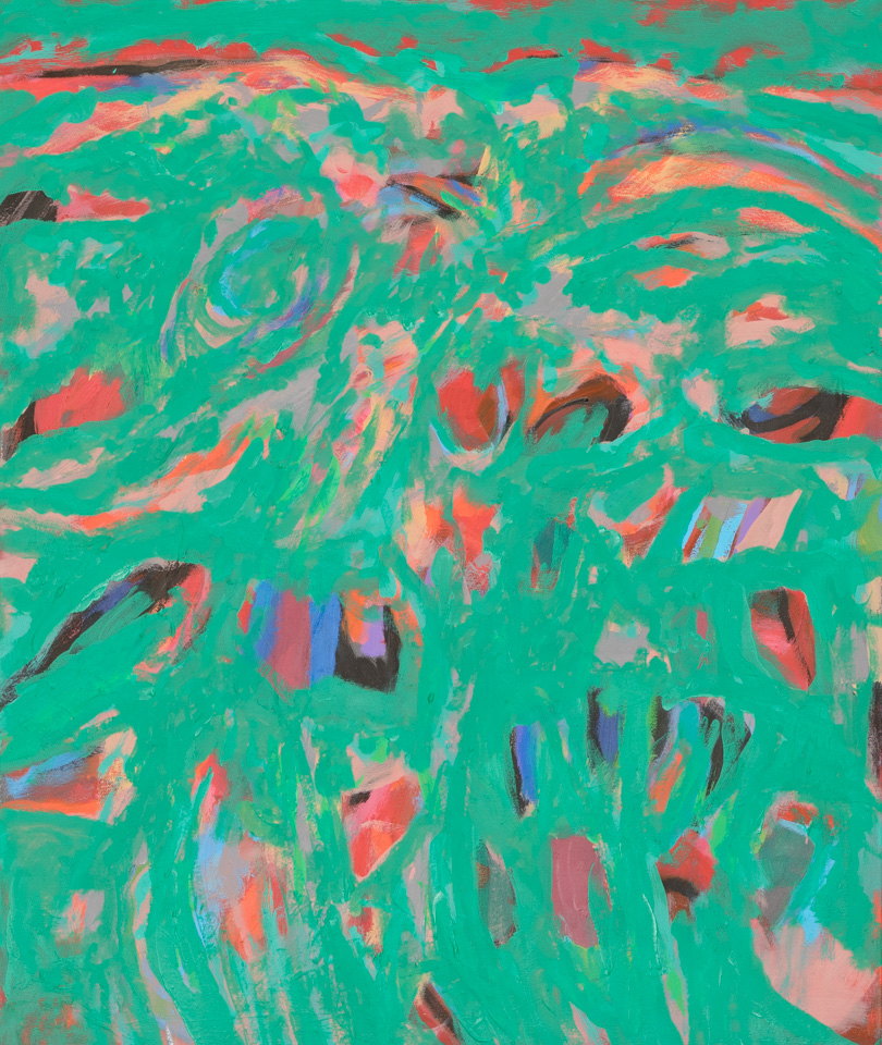 Peggy Hitchcock's Old Sabino Canyon Road #8 is an original oil on canvas painting measuring 24 × 20 inches, completed in 2000 by American Expressionist Landscape painter Bud Holman.