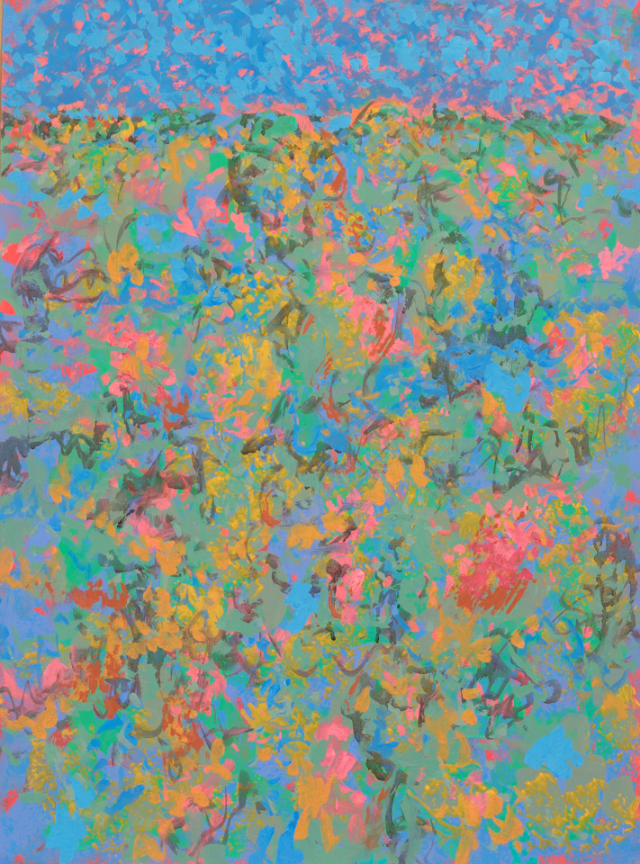Desert Near San Xavier #10 is an original oil on rag paper painting measuring 30 × 22 inches, completed in 2012 by American Expressionist Landscape painter Bud Holman.