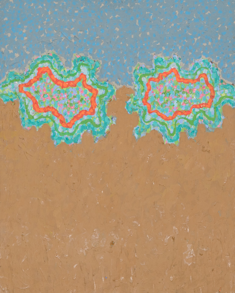 Morocco #48 is an original oil on canvas painting measuring 20 × 16 inches, completed in 1964 by American Expressionist Landscape painter Bud Holman.