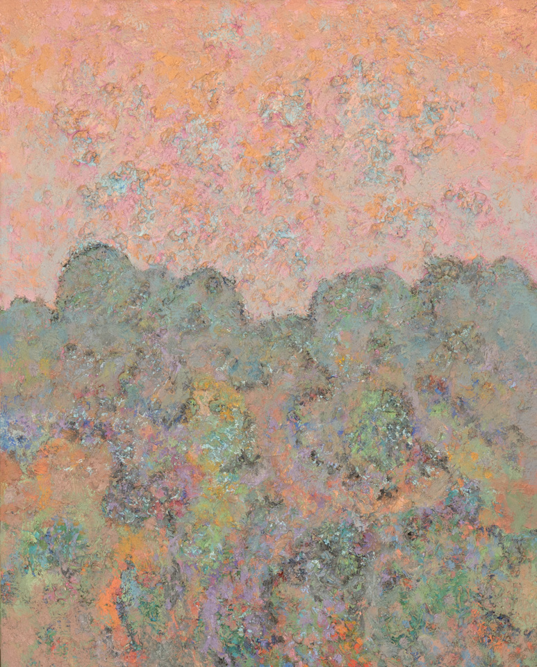 New Mexico Landscape #2 is an original oil on canvas painting measuring 29.5 × 24 inches, completed in 1976 by American Expressionist Landscape painter Bud Holman.