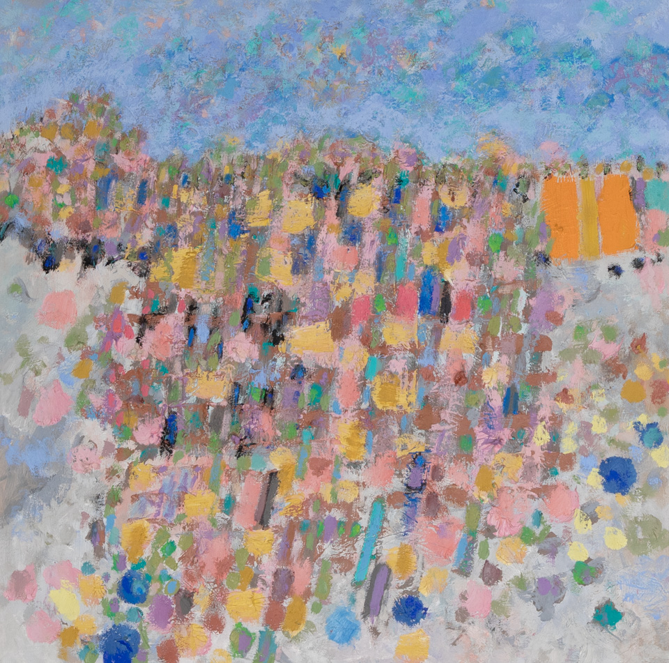 Rincon Mountains  is an original oil on canvas painting measuring 24 × 24 inches, completed in 1985 by American Expressionist Landscape painter Bud Holman.