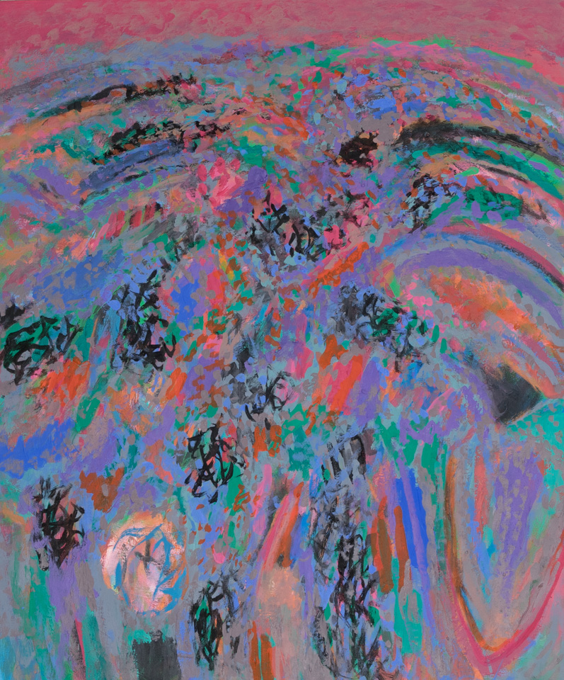 Nogales #231 is an original oil on canvas painting measuring 30 × 25 inches, completed in 2000 by American Expressionist Landscape painter Bud Holman.