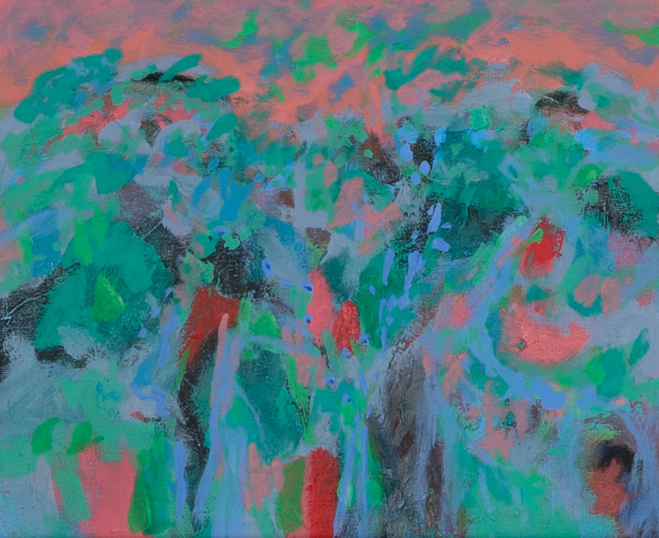 Rancho Hermosa #16 is an original oil on canvas painting measuring 10 × 12 inches, completed in 2015 by American Expressionist Landscape painter Bud Holman.