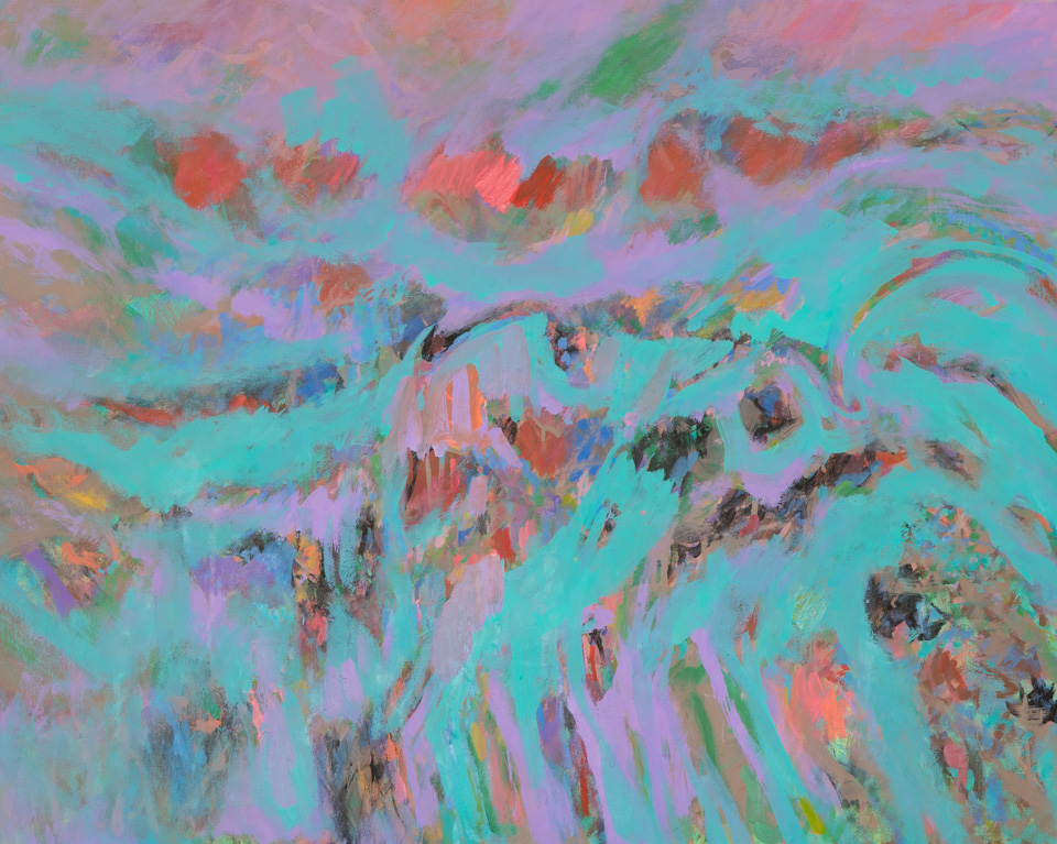 The Gulch, Bisbee #4 is an original oil on canvas painting measuring 24 × 30 inches, completed in 2010 by American Expressionist Landscape painter Bud Holman.