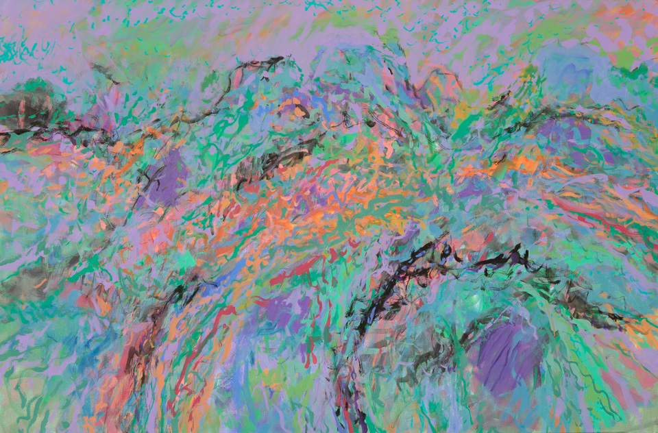  Betsy Snodgrass Spread near Tombstone, AZ #2 is an original oil on canvas painting measuring 24 × 36 inches, completed in 2018 by American Expressionist Landscape painter Bud Holman.