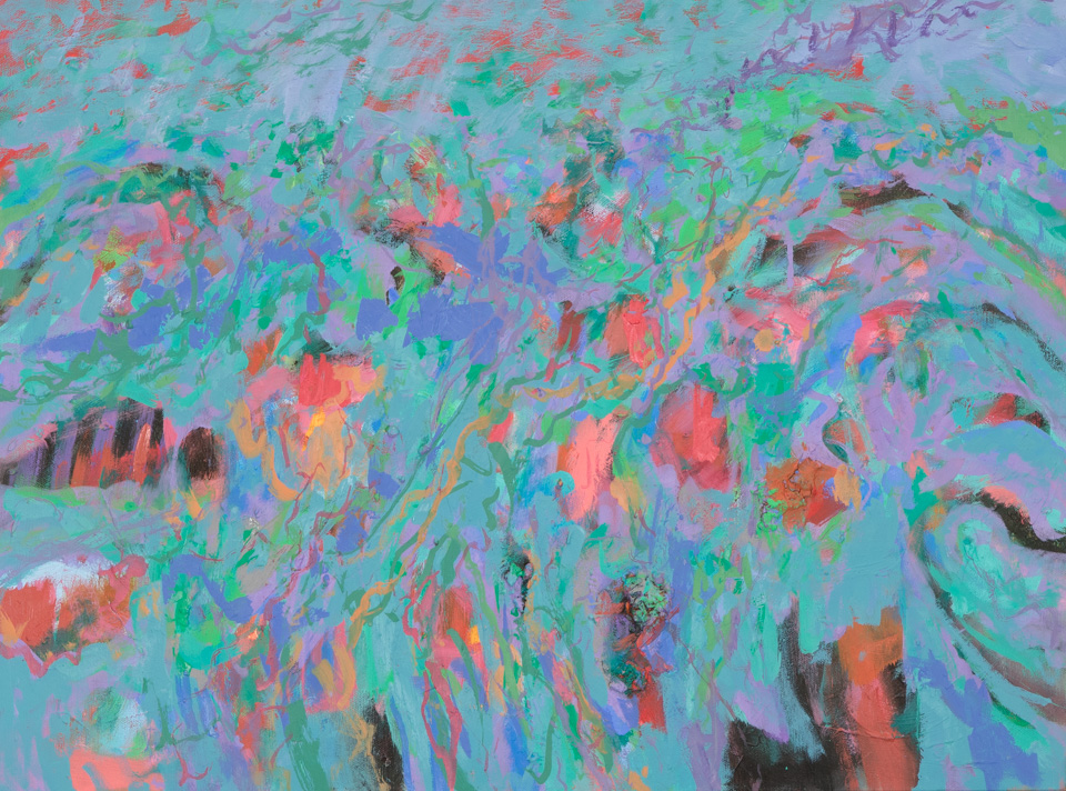 Apache Junction is an original oil on canvas painting measuring 18 × 24 inches, completed in 2014 by American Expressionist Landscape painter Bud Holman.