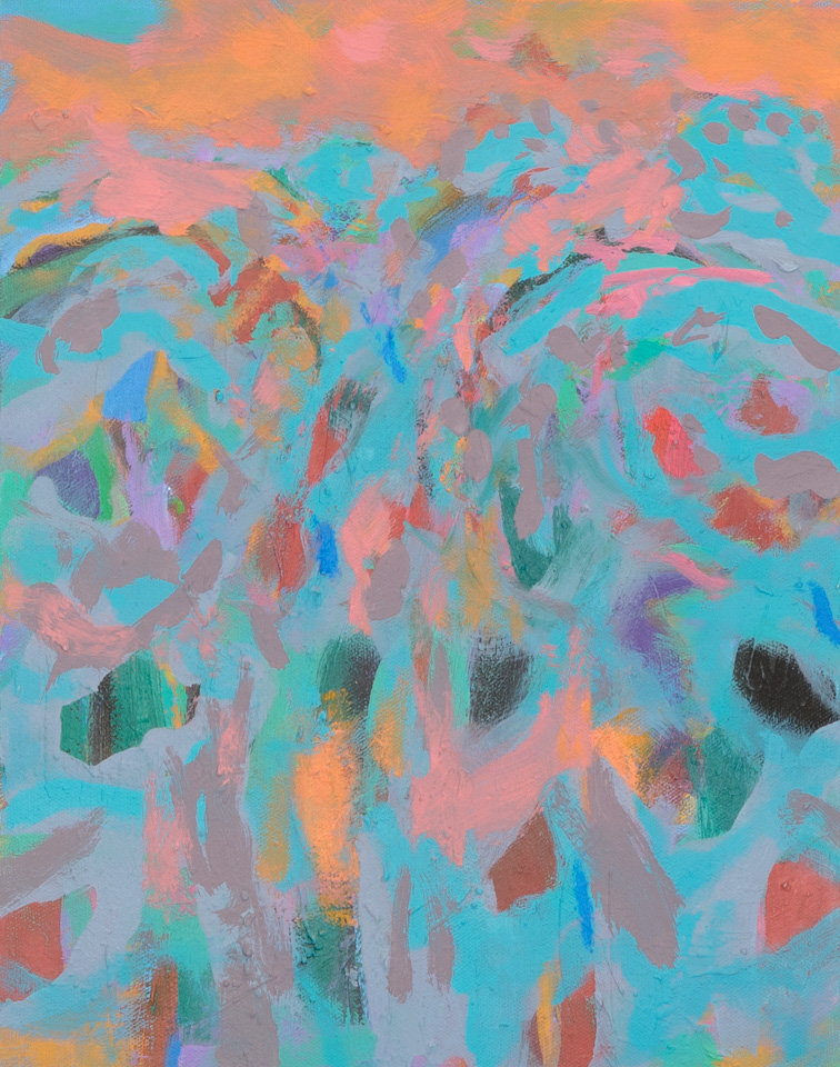San Pedro Flats #5 is an original oil on canvas painting measuring 14 × 11 inches, completed in 2013 by American Expressionist Landscape painter Bud Holman.
