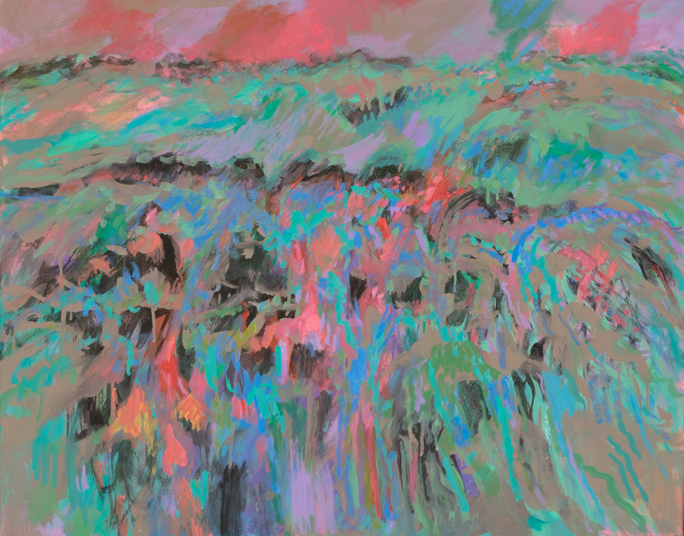 Indian Gulch #6 is an original oil on canvas painting measuring 24 × 30 inches, completed in 2013 by American Expressionist Landscape painter Bud Holman.