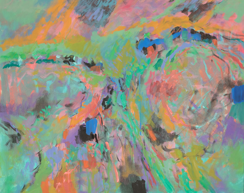 Tubac Summer #2 is an original oil on canvas painting measuring 24 × 30 inches, completed in 2015 by American Expressionist Landscape painter Bud Holman.