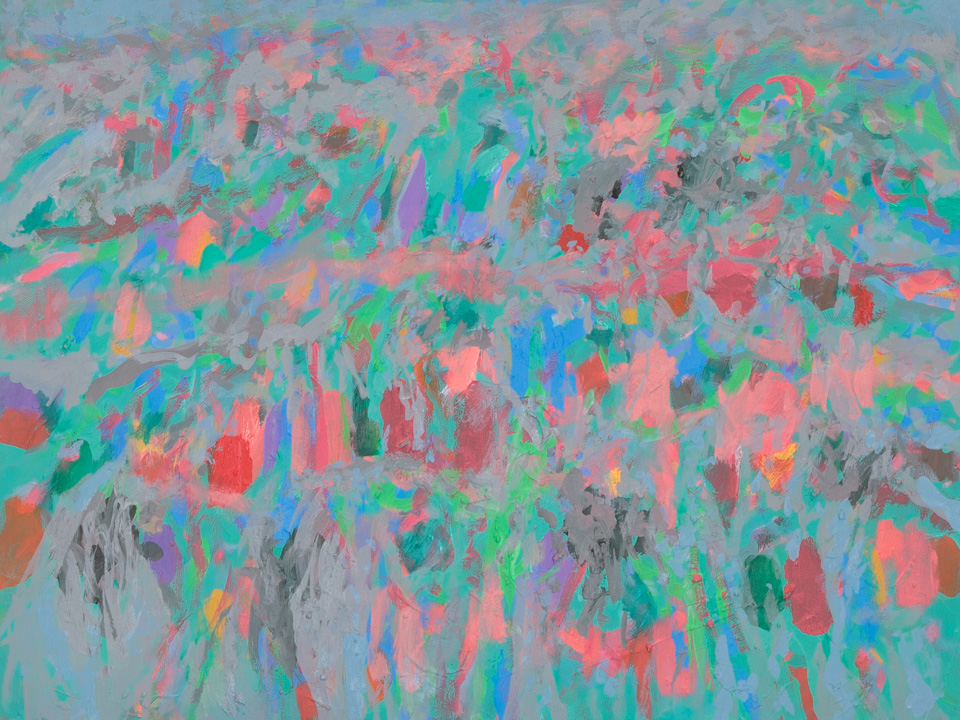 Skyline Country Club #2 is an original oil on canvas painting measuring 18 × 24 inches, completed in 2014 by American Expressionist Landscape painter Bud Holman.