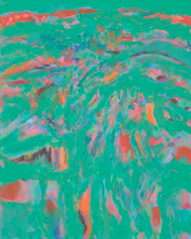 St. Andrews Drive #5 is an original oil on canvas painting measuring 20 × 16 inches, completed in 2010 by American Expressionist Landscape painter Bud Holman.