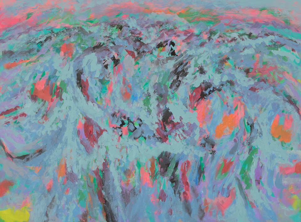 St. Andrews Drive #6 is an original oil on canvas painting measuring 18 × 24 inches, completed in 2010 by American Expressionist Landscape painter Bud Holman.