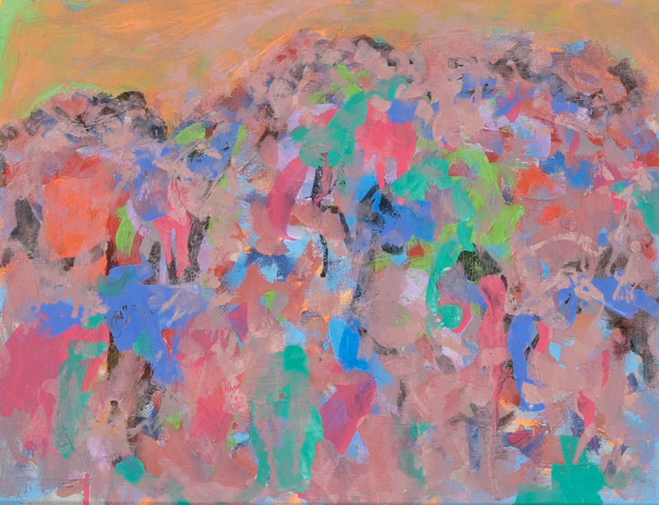Nogales #21 is an original oil on panel painting measuring 11 × 14 inches, completed in 2009 by American Expressionist Landscape painter Bud Holman.