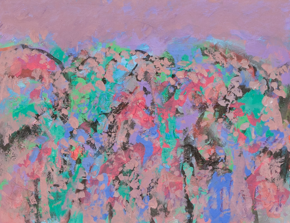 Morocco #22 is an original oil on panel painting measuring 11 × 14 inches, completed in 2002 by American Expressionist Landscape painter Bud Holman.