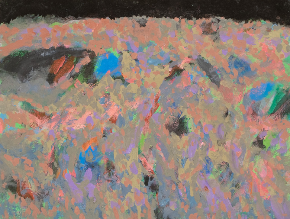 Nogales #54 is an original oil on panel painting measuring 14 × 18 inches, completed in 2007 by American Expressionist Landscape painter Bud Holman.