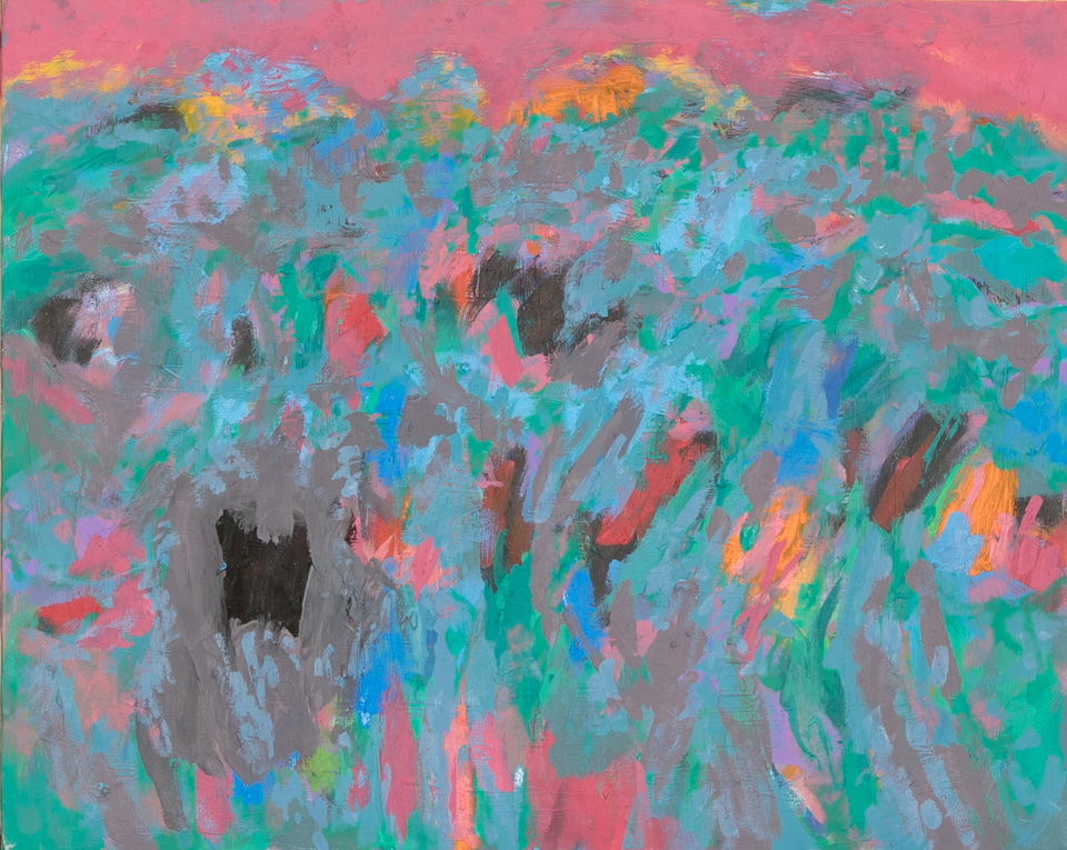 Nogales #124 is an original oil on canvas painting measuring 16 × 20 inches, completed in 2010 by American Expressionist Landscape painter Bud Holman.