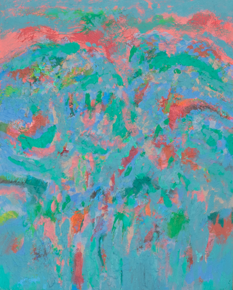Nogales #128 is an original oil on canvas painting measuring 20 × 16 inches, completed in 2014 by American Expressionist Landscape painter Bud Holman.