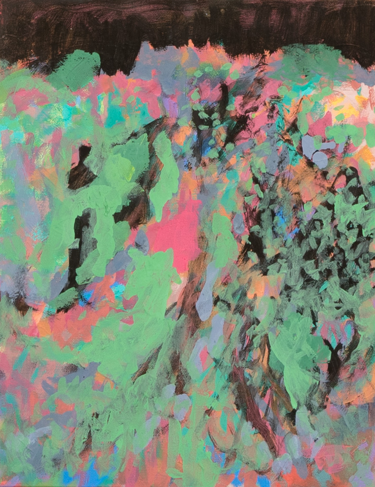 Nogales #163 is an original oil on canvas painting measuring 14 × 11 inches, completed in 2012 by American Expressionist Landscape painter Bud Holman.