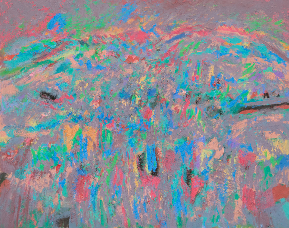 Elmer Betts Near Tombstone is an original oil on canvas painting measuring 24 × 30 inches, completed in 2014 by American Expressionist Landscape painter Bud Holman.